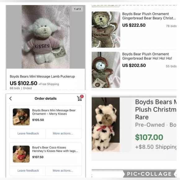 NWT Boyds Bears Mini Merry Moosemas disguised as ginger bread approx 5” - Picture 11 of 12